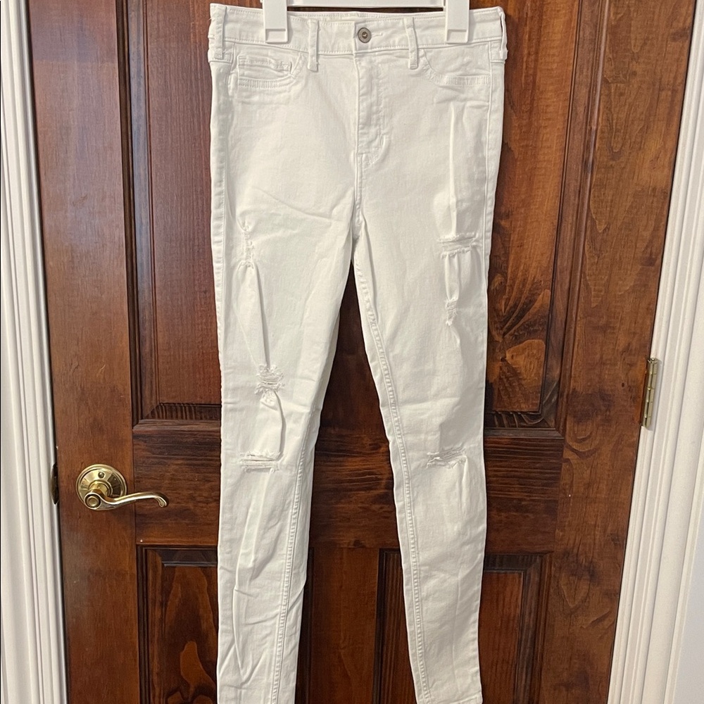 Hollister juniors white Skinny Jeans - Picture 6 of 8